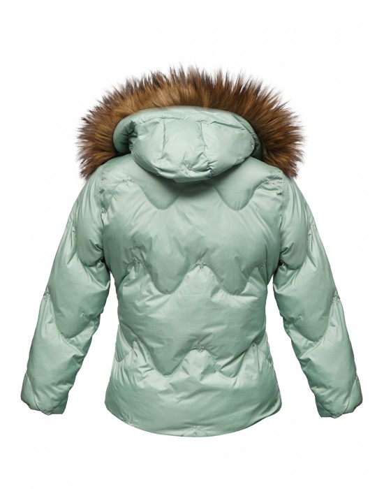 Girls Jacket Quilted Crazy Mint
